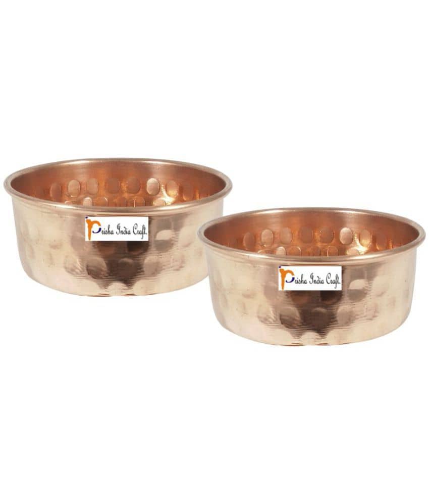 Prisha India Craft Pcs Copper Dessert Bowl 170 ml