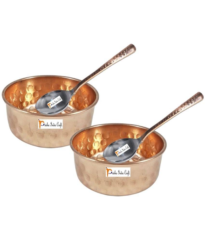 Prisha India Craft Pcs Copper Dessert Bowl 170 ml     			Prisha India Craft Pcs Copper Dessert Bowl 170 ml