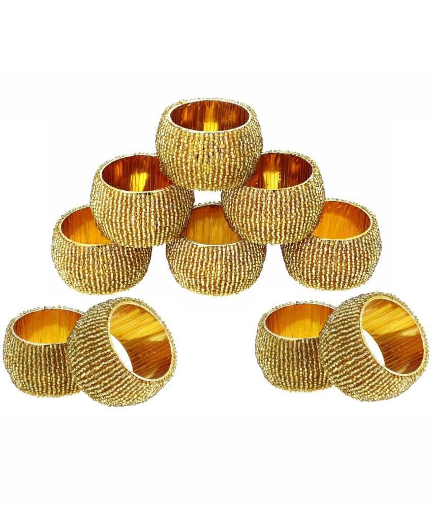     			Prisha India Craft Glass Napkin Ring 10 Pcs