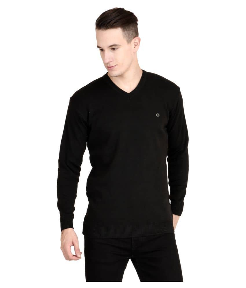 Neuvin Black V Neck Sweater