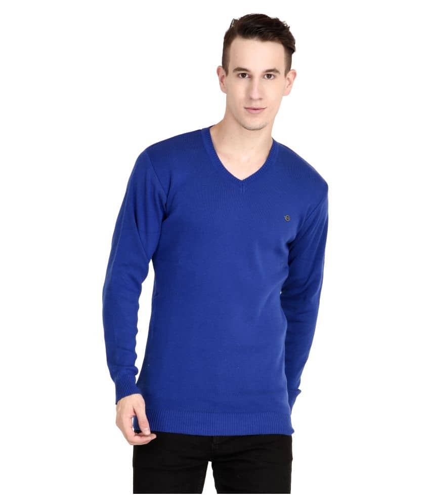 Neuvin Blue V Neck Sweater