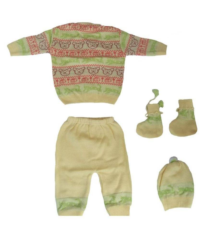     			Japroz Beige Woolen Baby Gifting Set