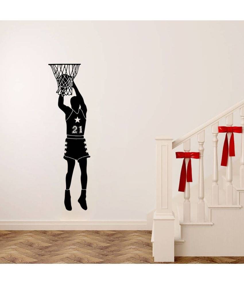    			Decor Villa Playing Busketball Vinyl Wall Stickers