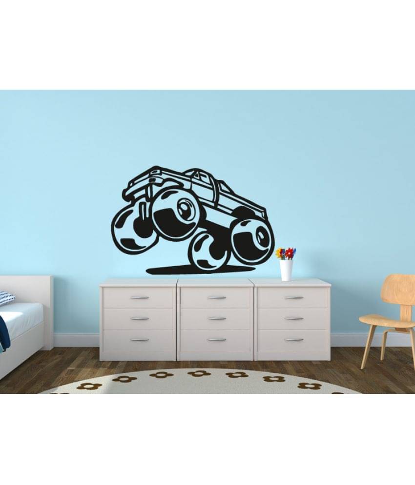     			Decor Villa Jumping Car Vinyl Wall Stickers