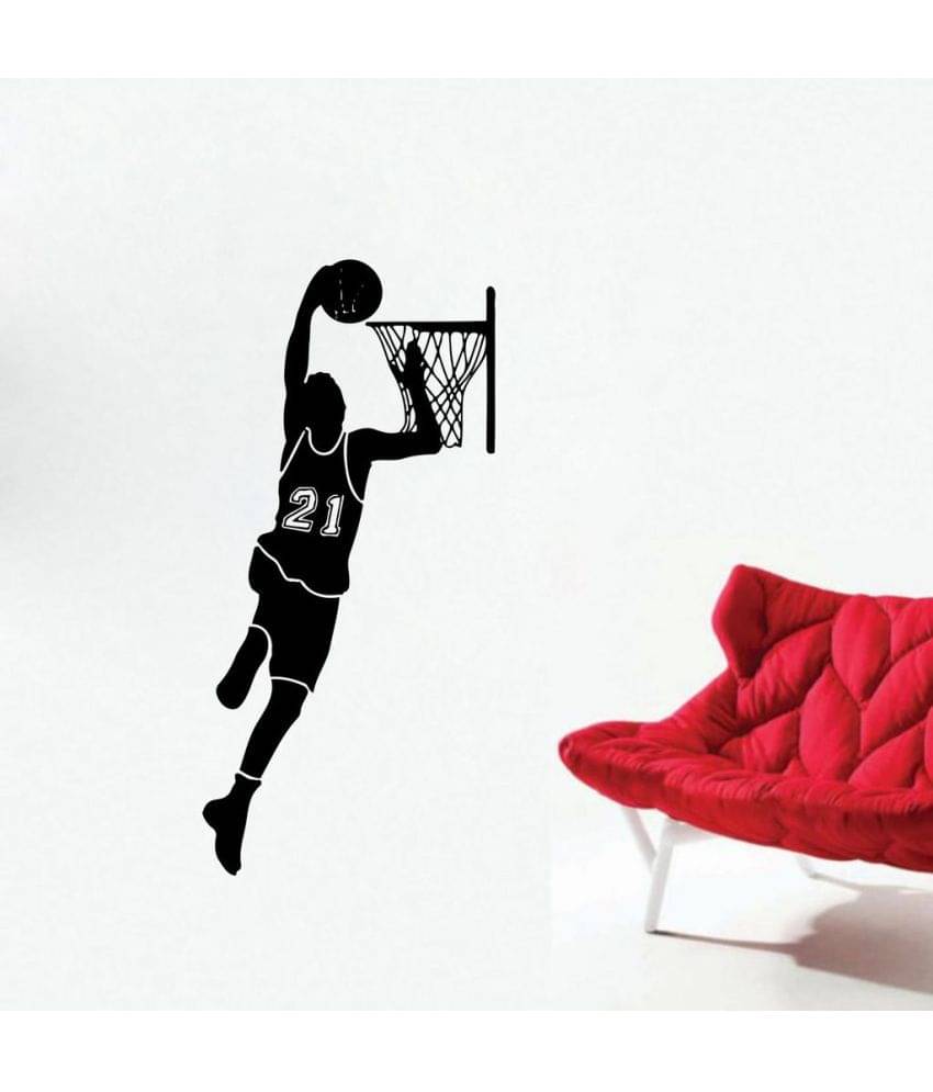Decor Villa Player doing basket Vinyl Wall Stickers Decor Villa Player doing basket Vinyl Wall Stickers