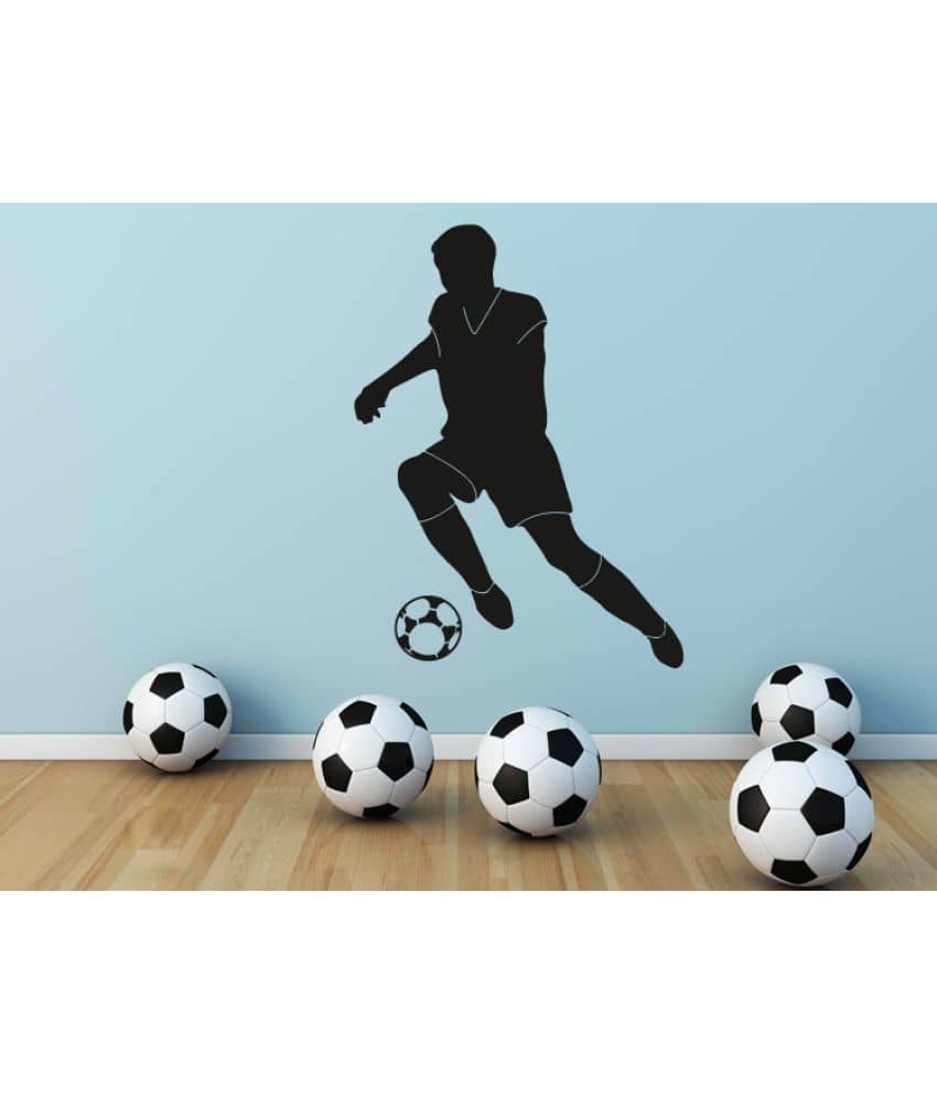 Decor Villa Playing Football Vinyl Wall Stickers