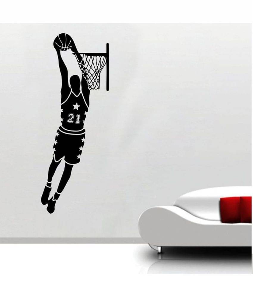     			Decor Villa Playing basket ball Vinyl Wall Stickers