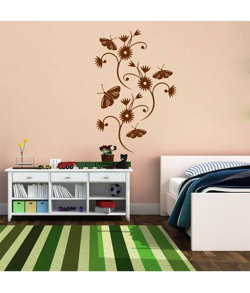     			Decor Villa Butterflay is on Flower 2 Vinyl Wall Stickers