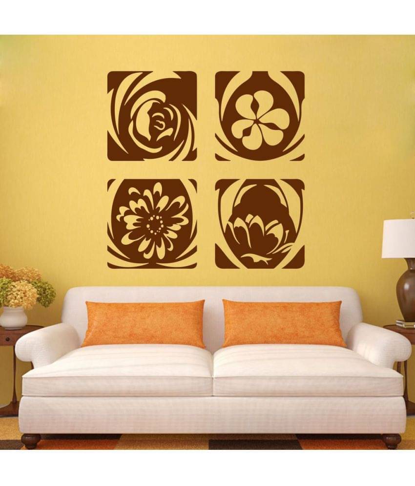     			Decor Villa Four Cube Compositions Vinyl Wall Stickers