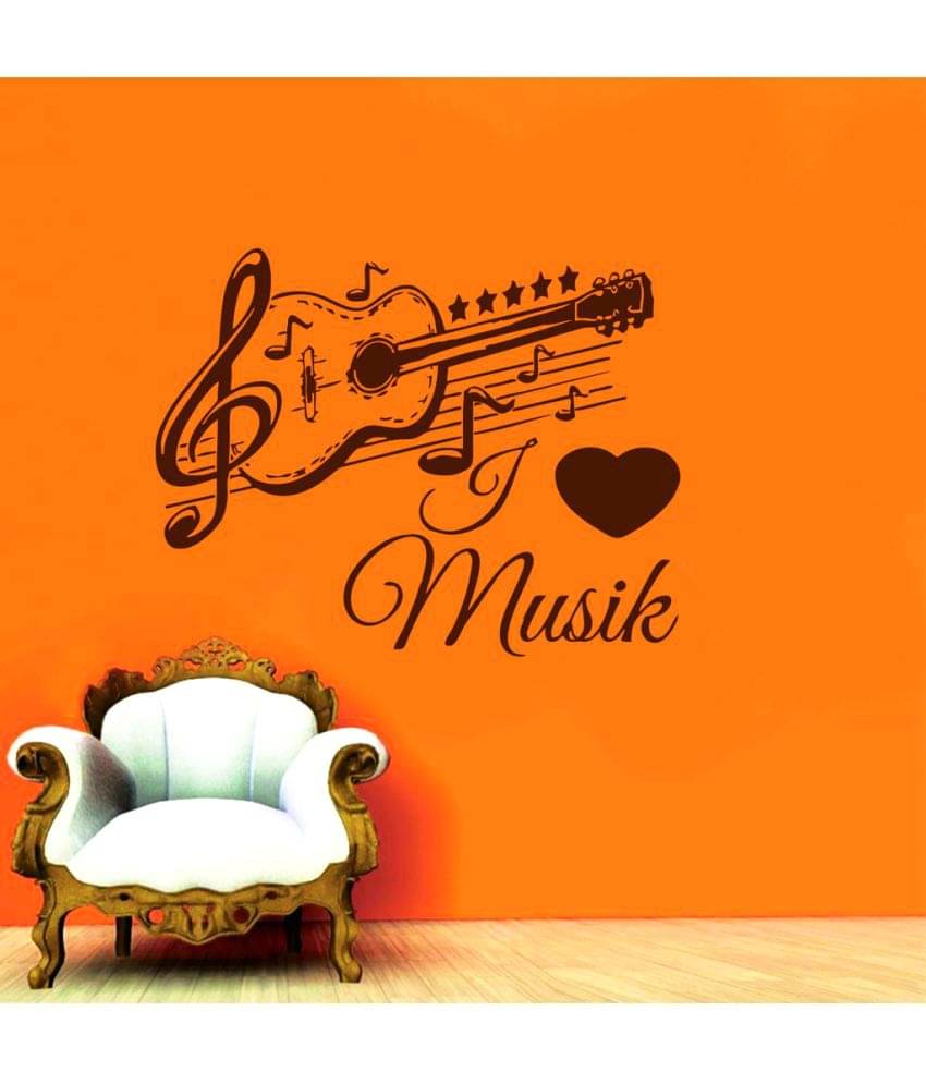     			Decor Villa I love music Vinyl Wall Stickers