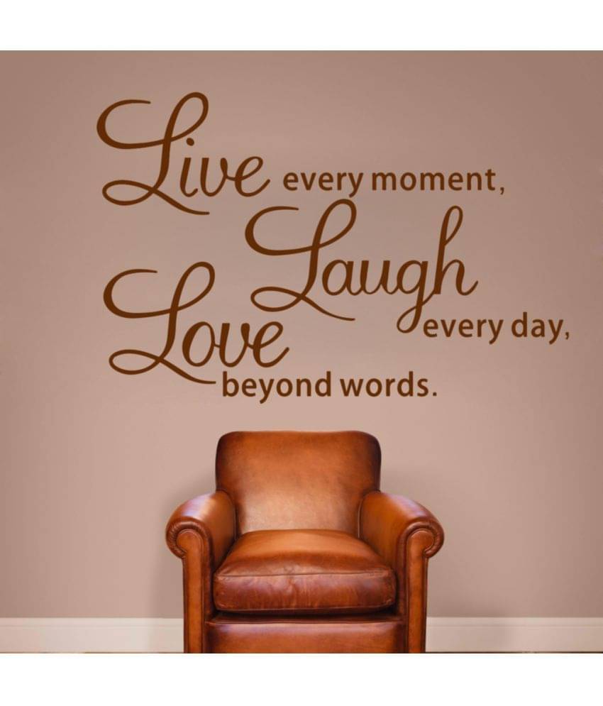     			Decor Villa Live Every Moment Vinyl Wall Stickers