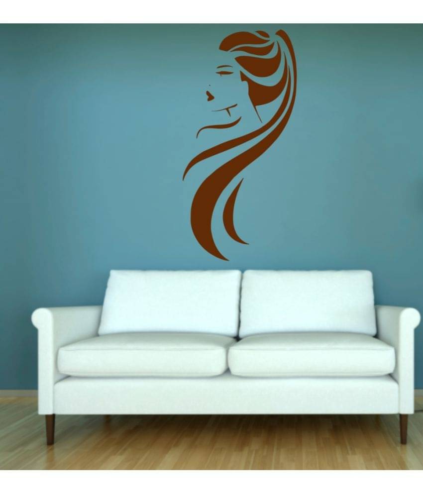     			Decor Villa Long hair girl Vinyl Wall Stickers