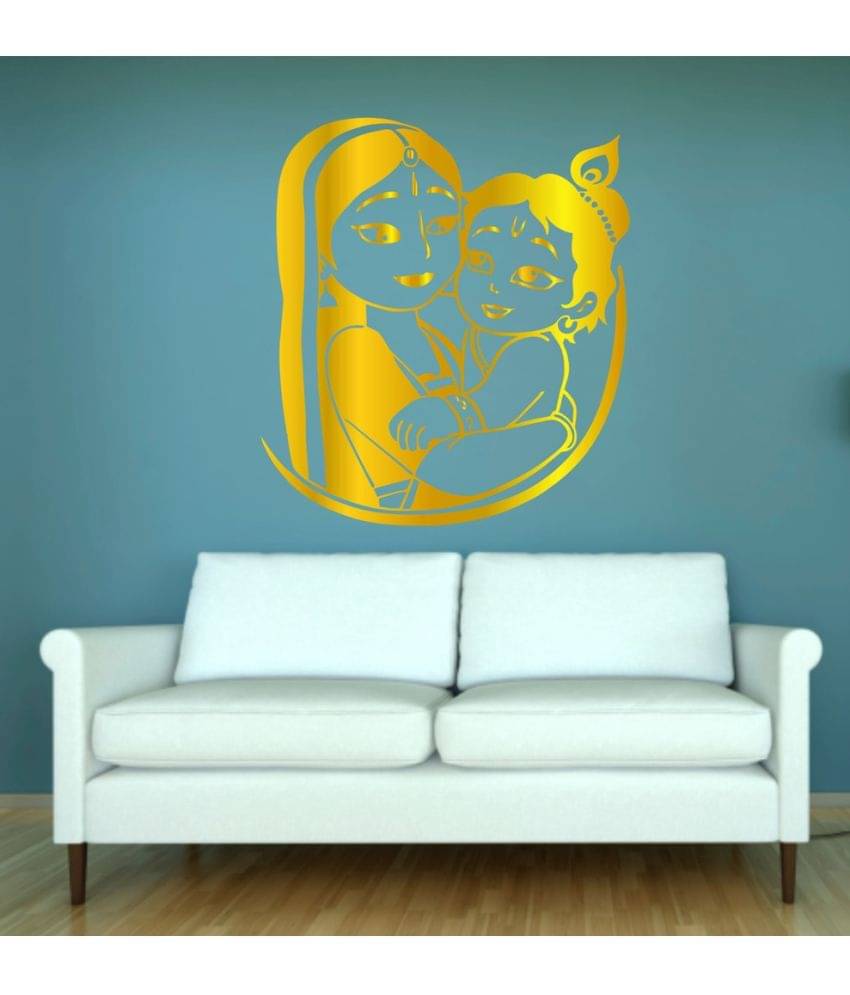     			Decor Villa Ma yashoda and krishna Vinyl Wall Stickers