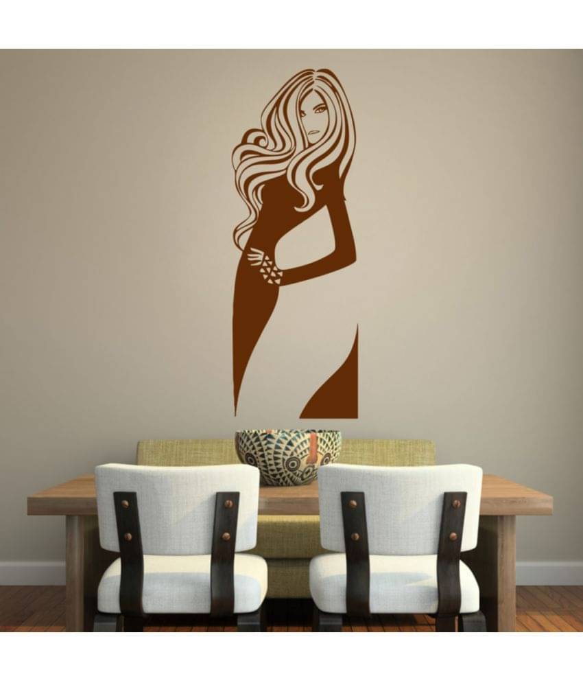     			Decor Villa Model Girl on Wall Vinyl Wall Stickers
