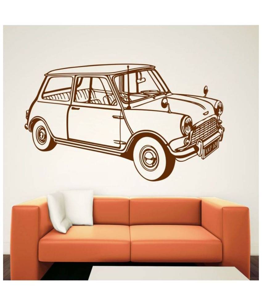     			Decor Villa Mr. Bean car Vinyl Wall Stickers