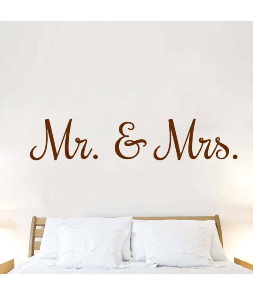     			Decor Villa Mr. & Mrs Vinyl Wall Stickers