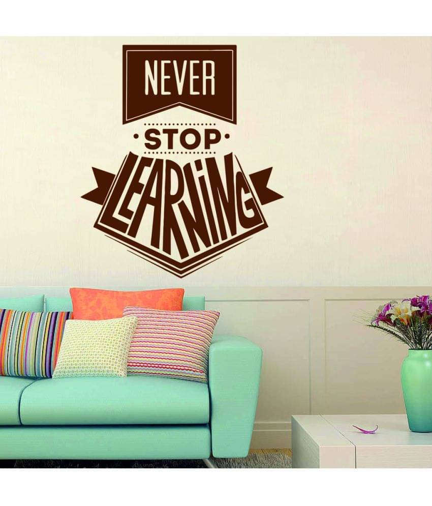     			Decor Villa Never Stop Learning Vinyl Wall Stickers