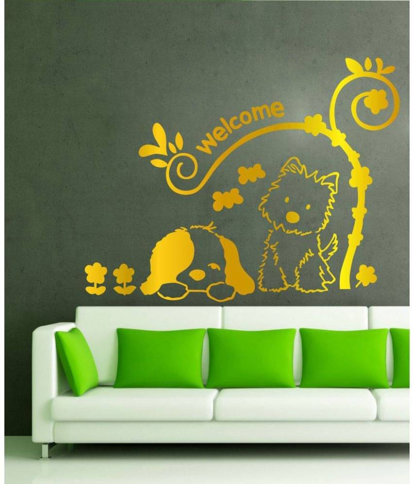     			Decor Villa Puppy with cat Vinyl Wall Stickers
