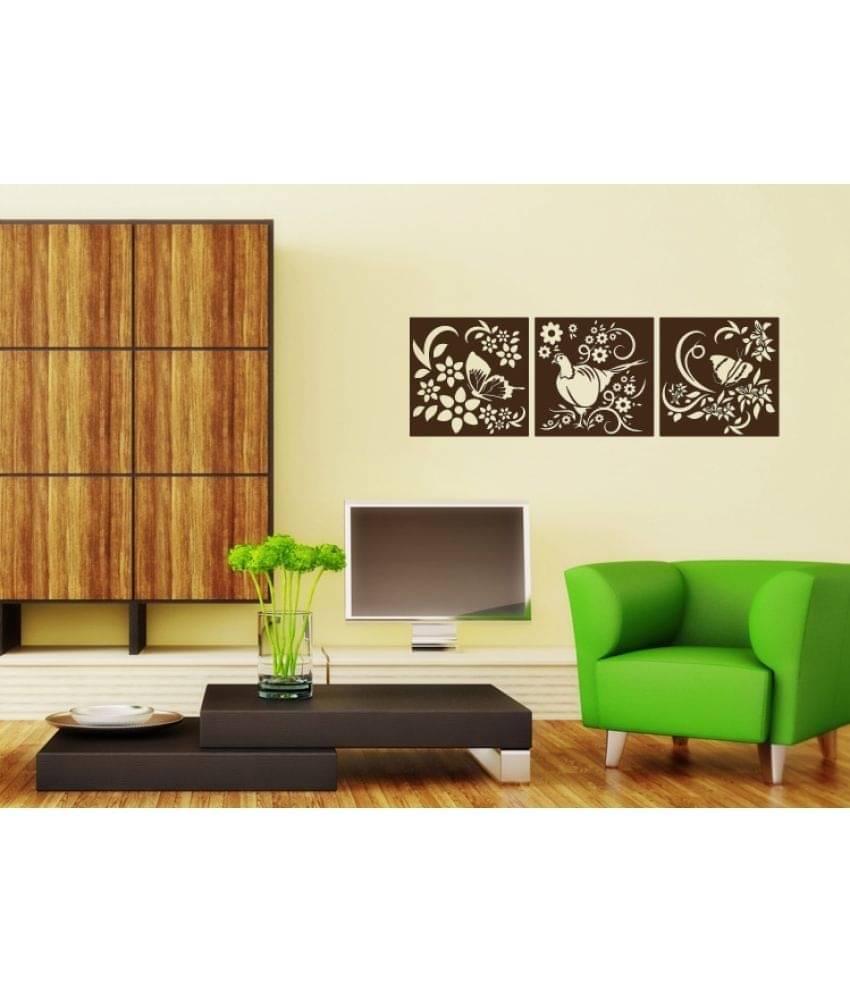    			Decor Villa Three Box Compositions Vinyl Wall Stickers