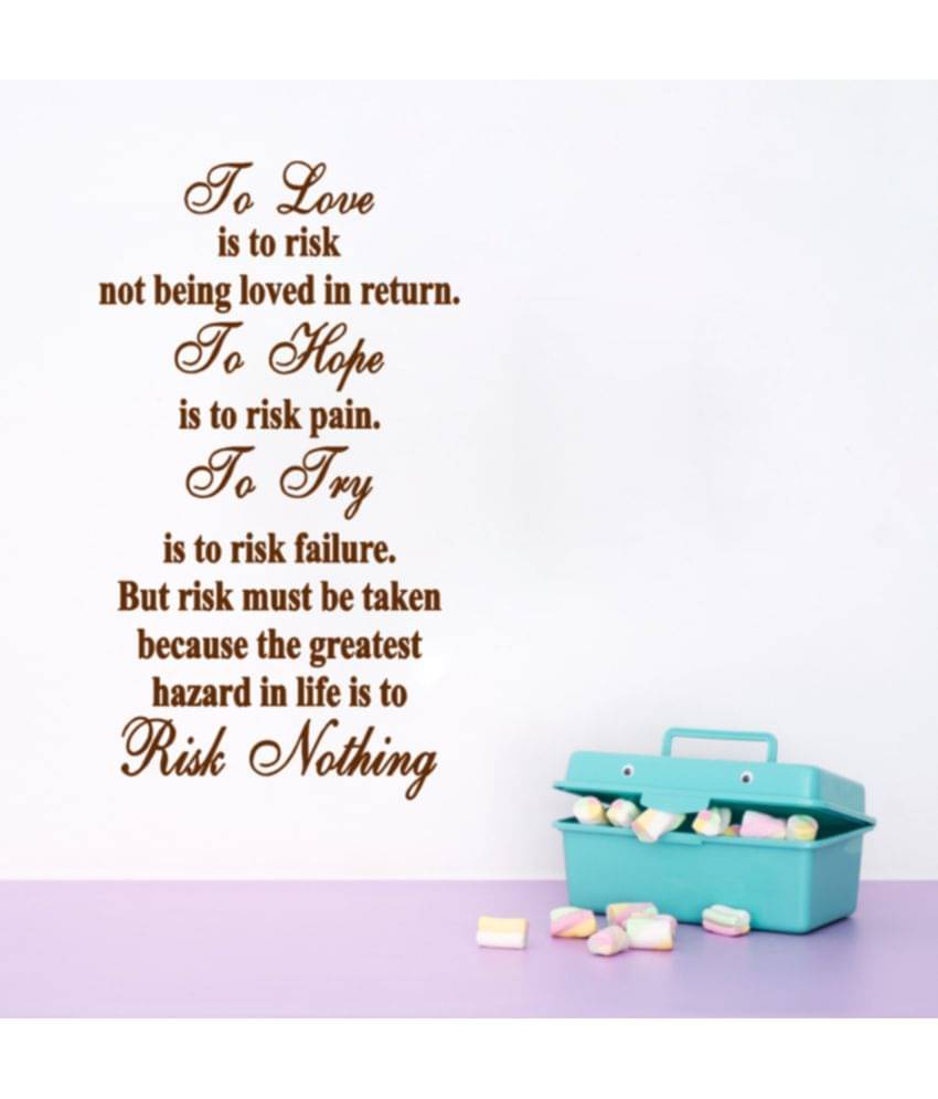     			Decor Villa To Love Is To Risk Vinyl Wall Stickers