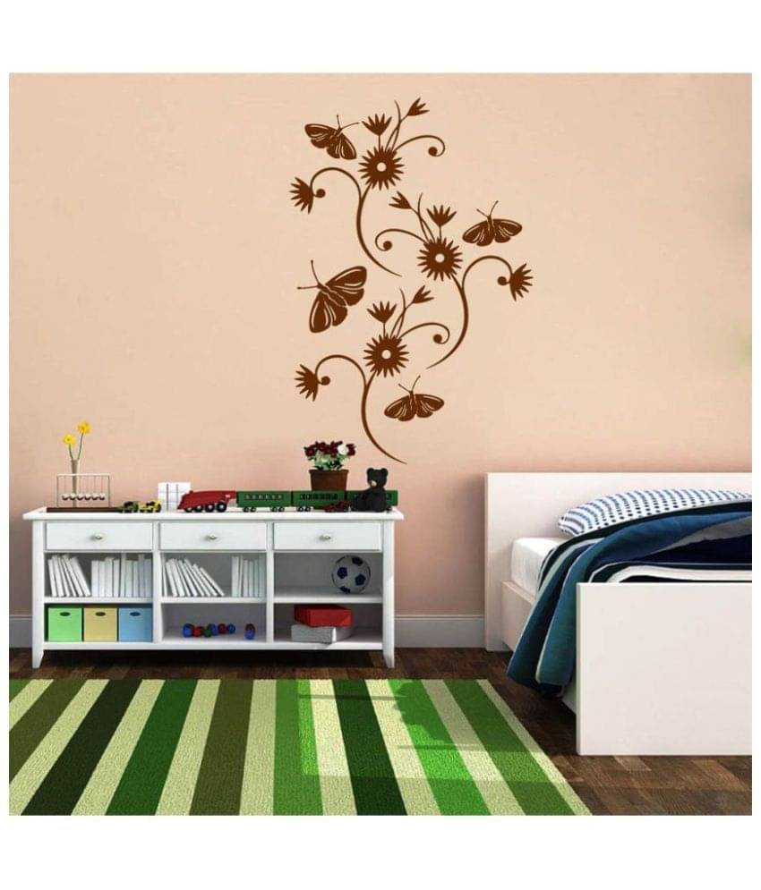     			Decor Villa butterflay is on flower 2 Vinyl Wall Stickers