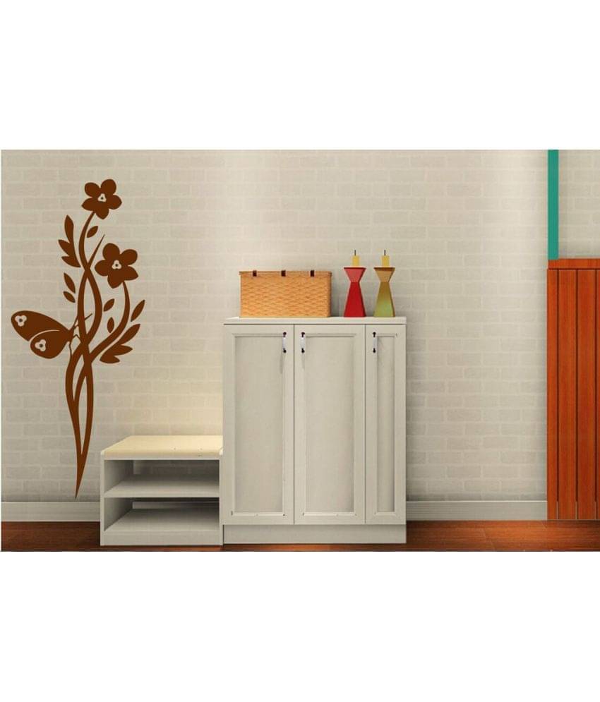     			Decor Villa butterflay is on flower Vinyl Wall Stickers