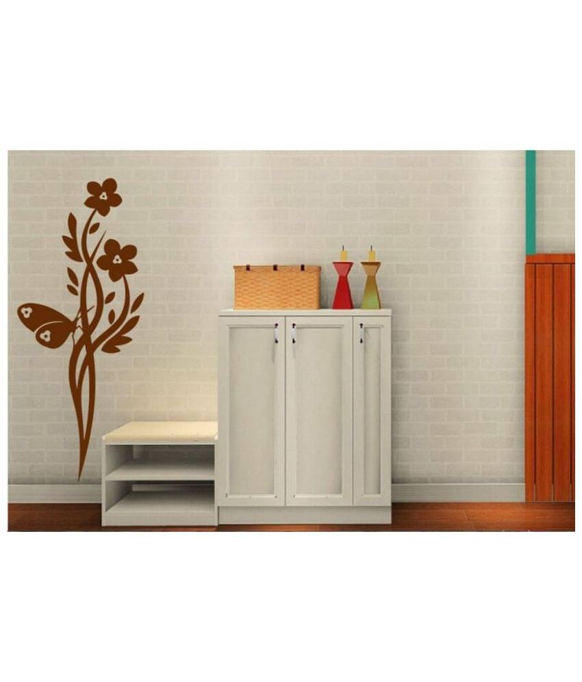     			Decor Villa butterflay is on flower Vinyl Wall Stickers