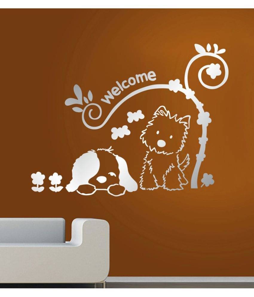     			Decor Villa puppy with cat Vinyl Wall Stickers