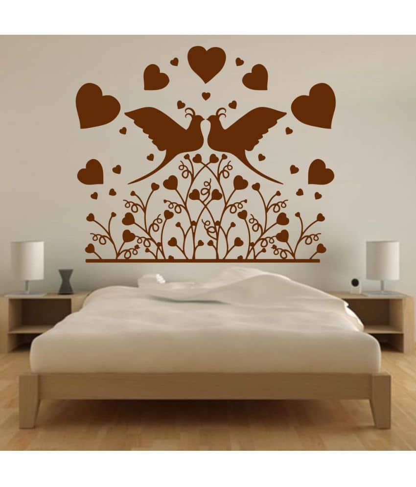 Decor Villa Love Bird with Heart Vinyl Wall Stickers