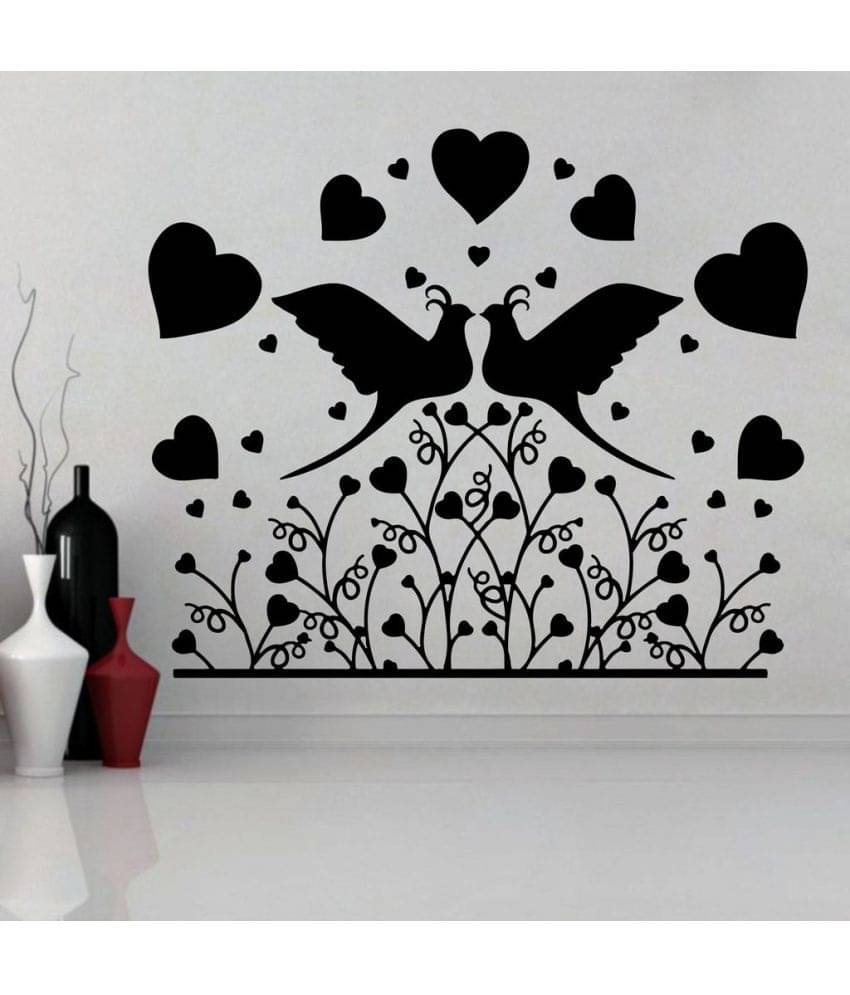     			Decor Villa Love Bird with Heart Vinyl Wall Stickers