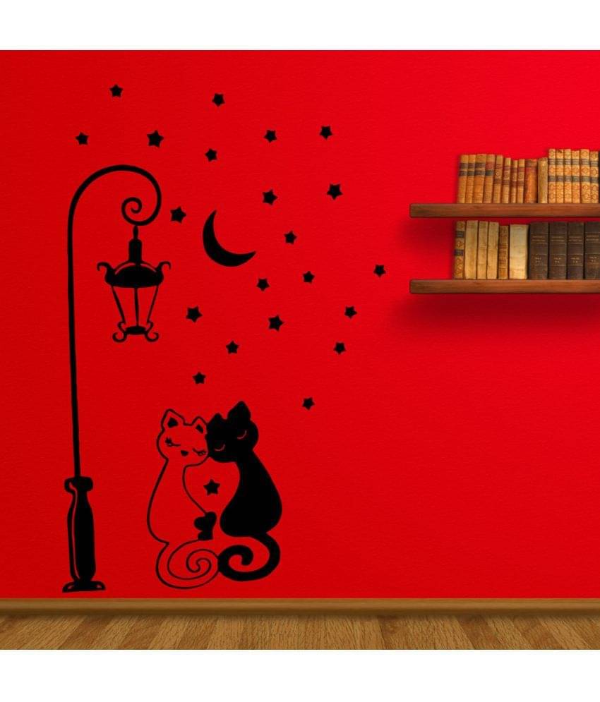     			Decor Villa Cat in Love Vinyl Wall Stickers