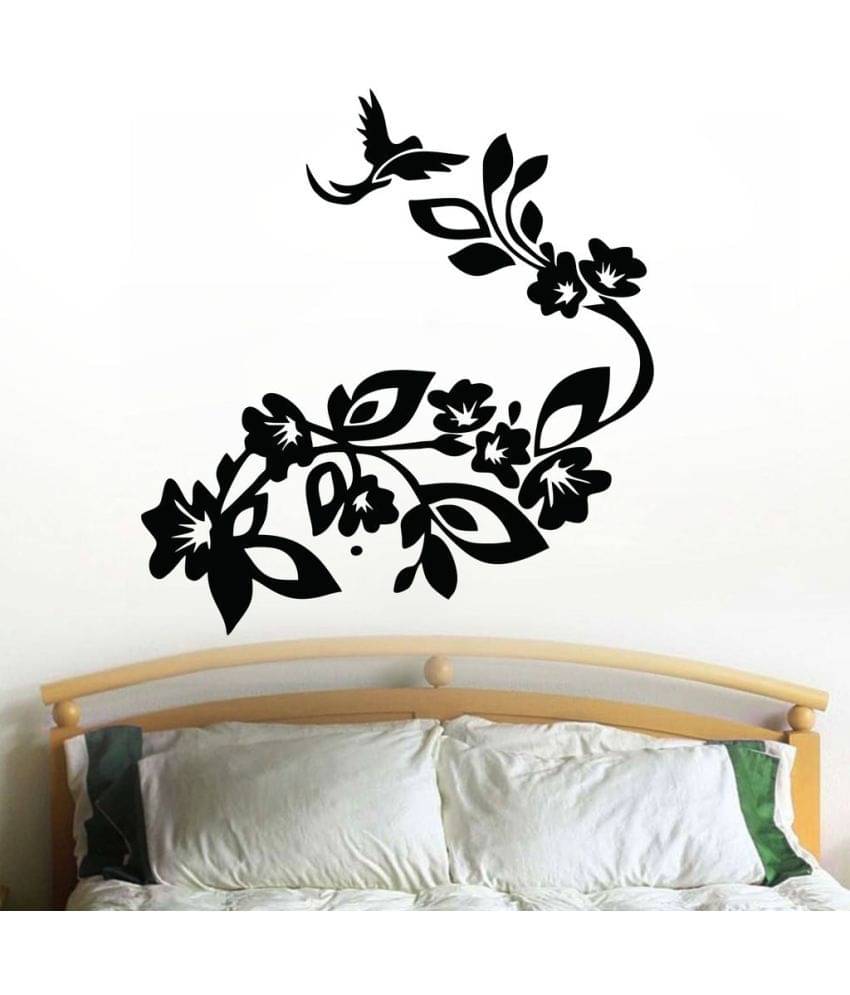     			Decor Villa flor with flaying bird Vinyl Wall Stickers