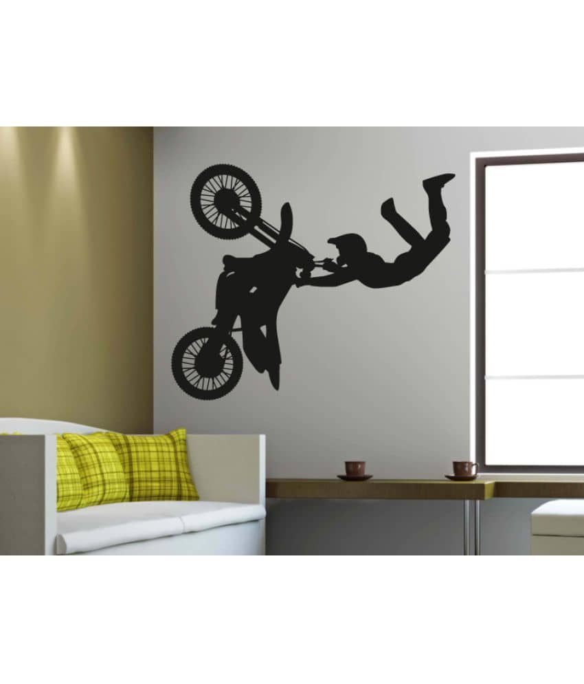 Decor Villa Bike stant Vinyl Wall Stickers