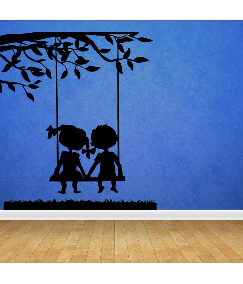     			Decor Villa Cute Baby Couple Vinyl Wall Stickers