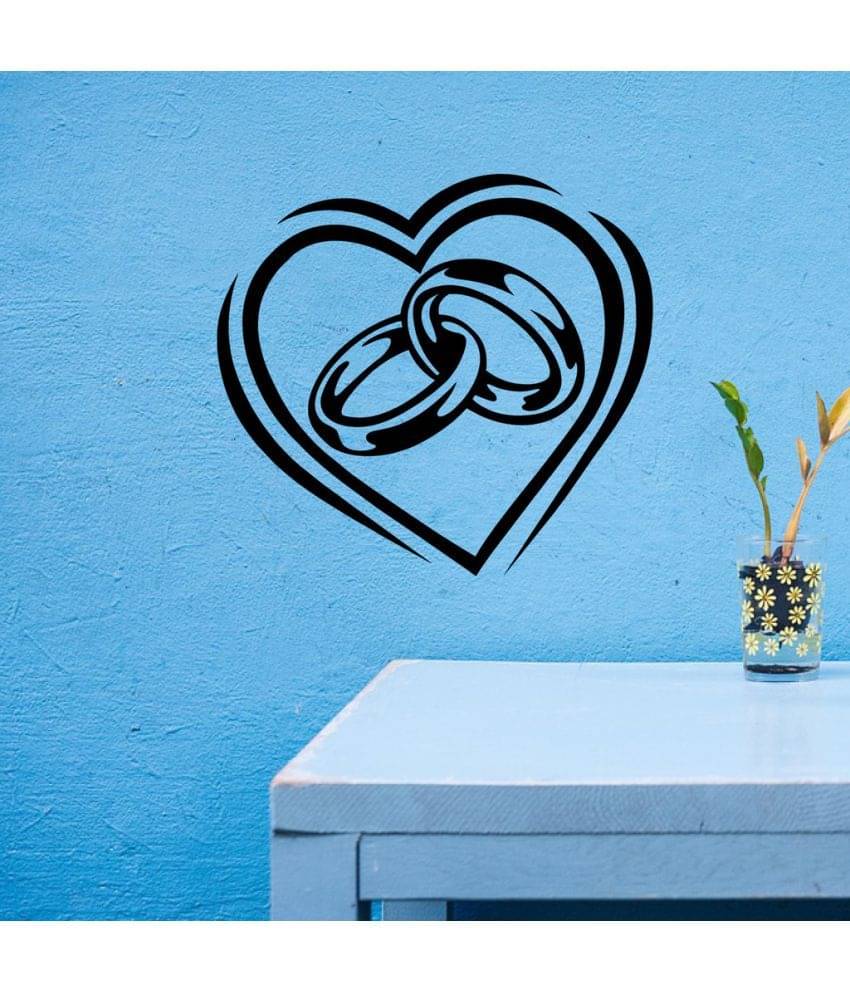     			Decor Villa Ring with heart Vinyl Wall Stickers