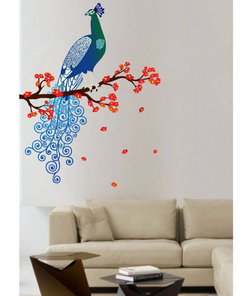 Decor Villa Pecock on the Branches Vinyl Wall Stickers