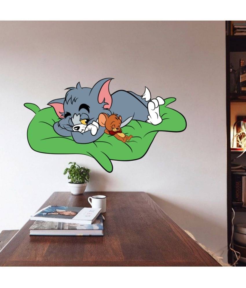     			Decor Villa Sleeping tom and jerry Vinyl Wall Stickers