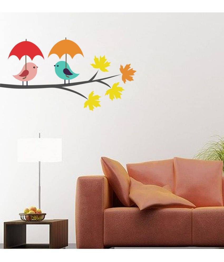     			Decor Villa Umbrela Birds Vinyl Wall Stickers