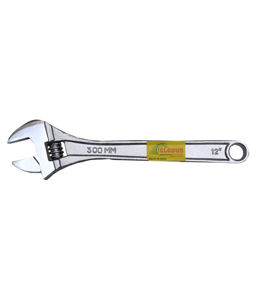 Globus Tools Adjustable Wrench 12" (300 MM) Chrome Finish Single Pc Globus Tools Adjustable Wrench 12" (300 MM) Chrome Finish Single Pc