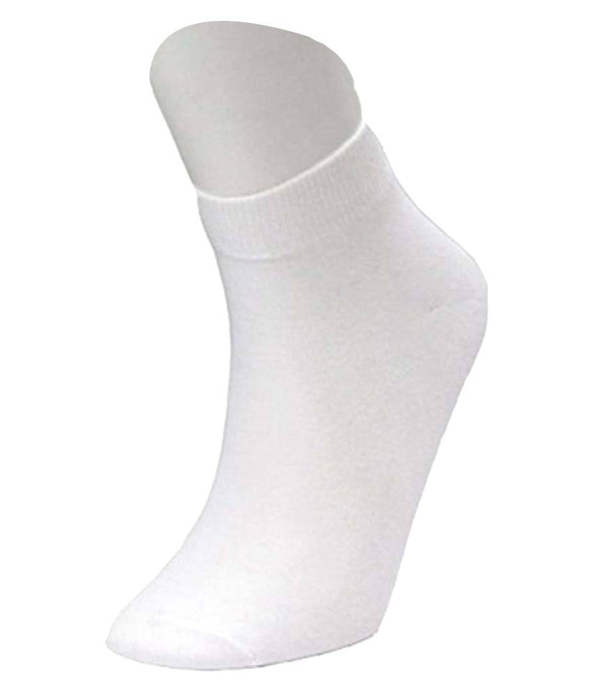     			Tahiro White Formal Ankle Length Socks