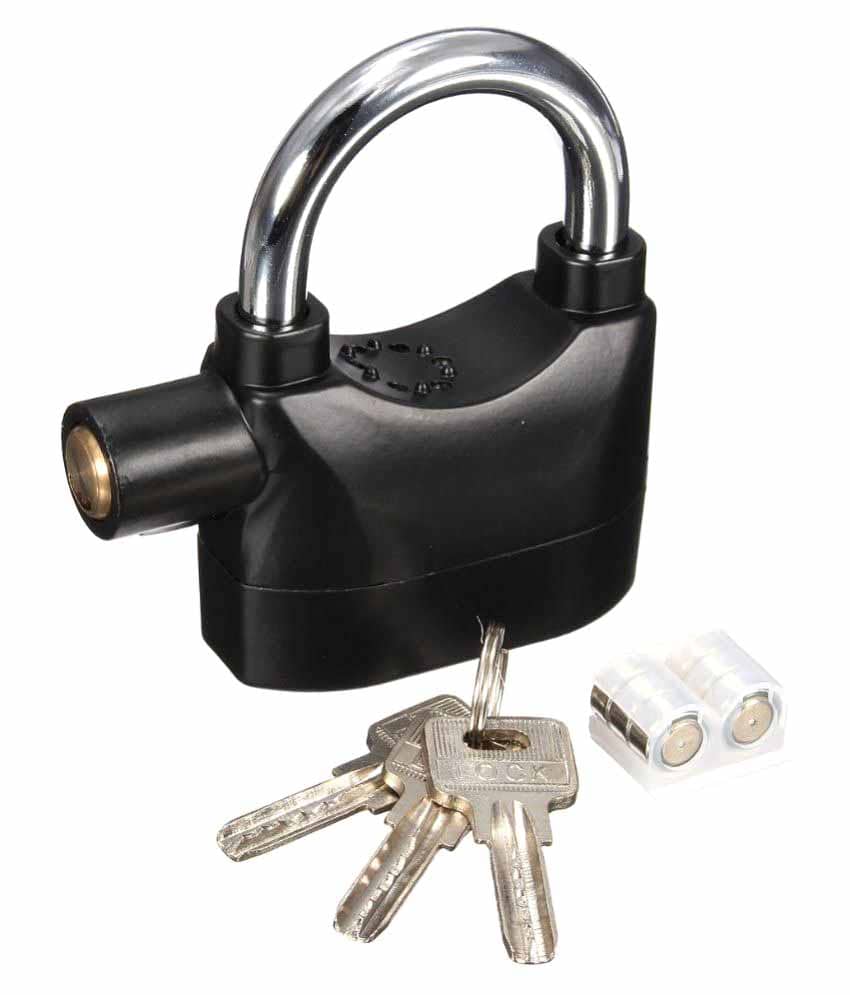 Qubeplex Siren Alarm Lock Anti Theft Security System Motor Bike,Bicycle Padlock-Universal(KTM,Unicorn,Pulsar,Splendor,Scooty etc.)