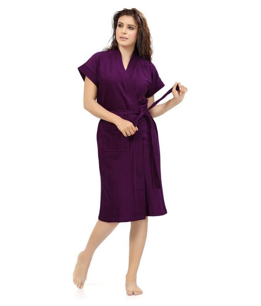     			FeelBlue Single Free Size Bathrobe Purple