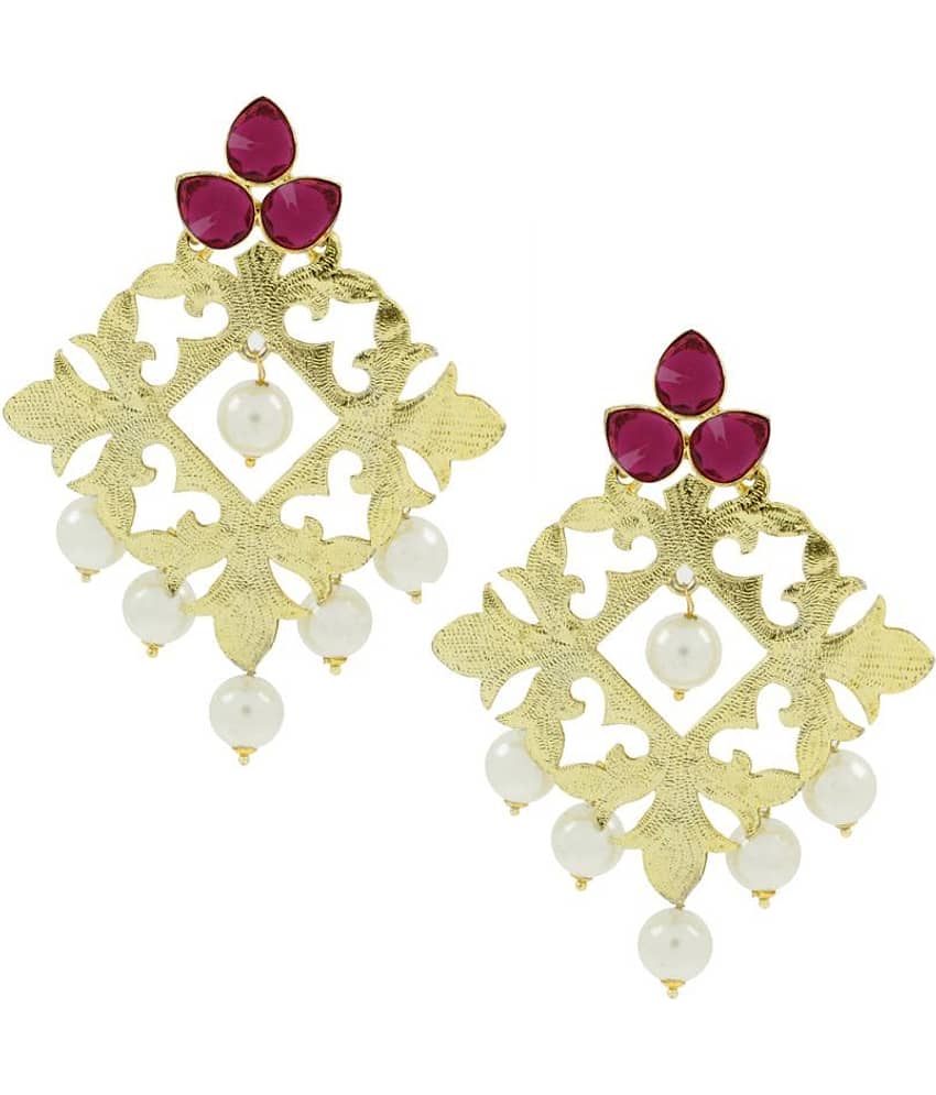 The Jewelbox Golden Hanging Earrings - Earrings | Buy online on ZillyBuy
