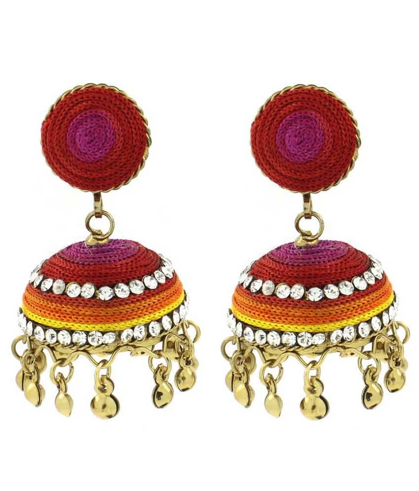     			The Jewelbox Multicolour Jhumkis