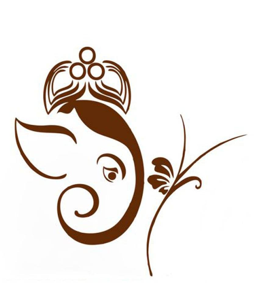     			Decor Villa Shri Ganesh Ji PVC Wall Stickers
