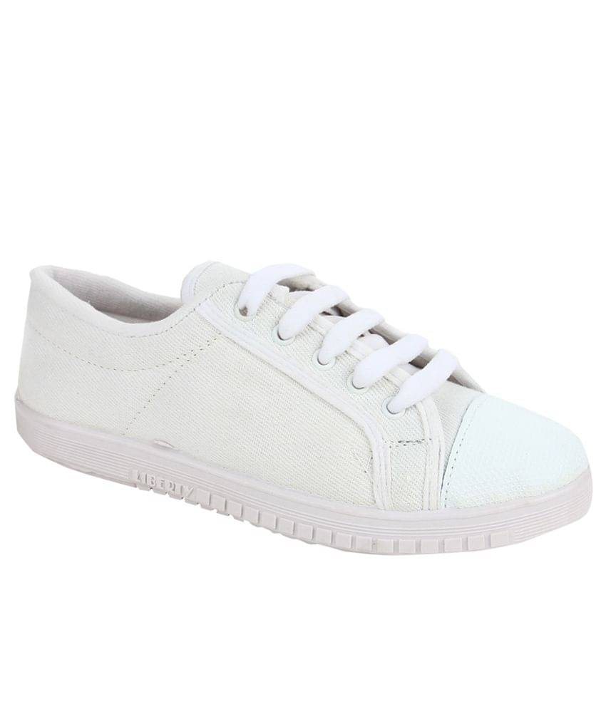     			Footfun By Liberty White School Shoes