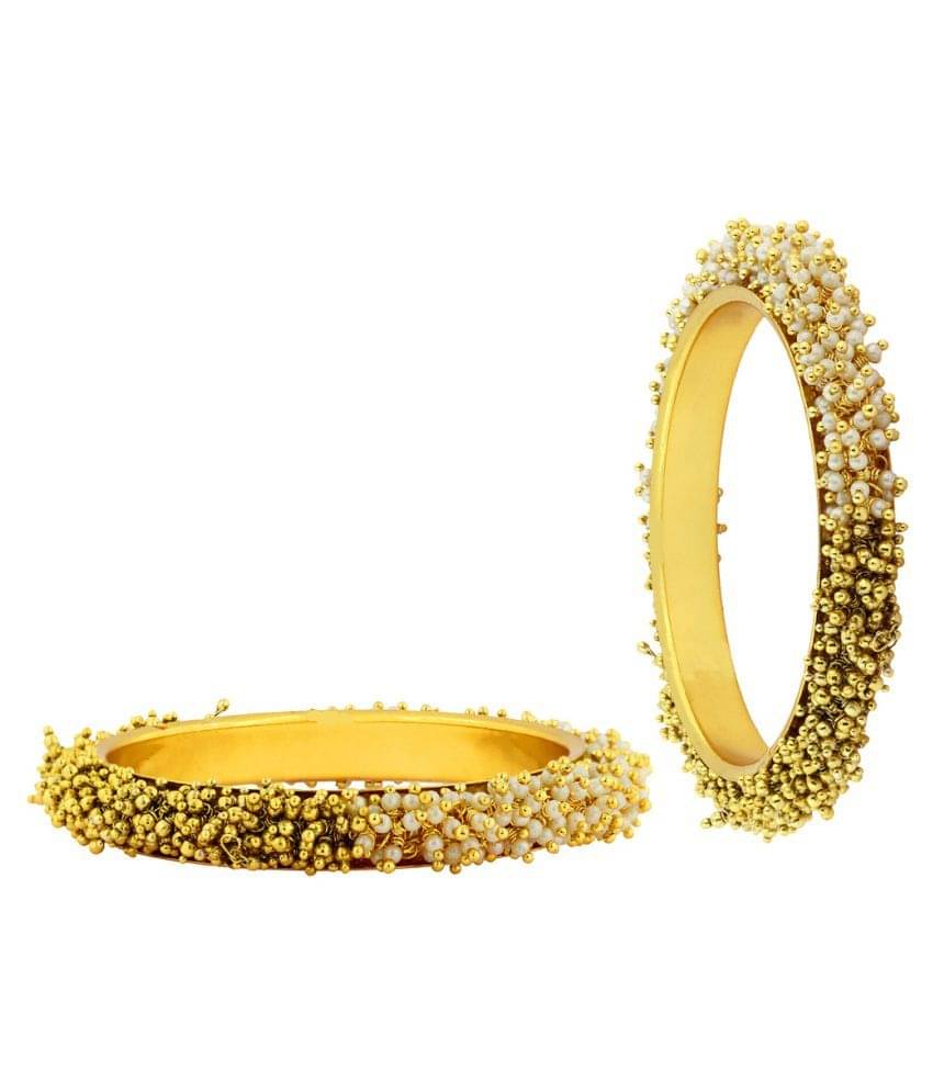 The Jewelbox Golden Bangle Set - Pack of 2 The Jewelbox Golden Bangle Set - Pack of 2