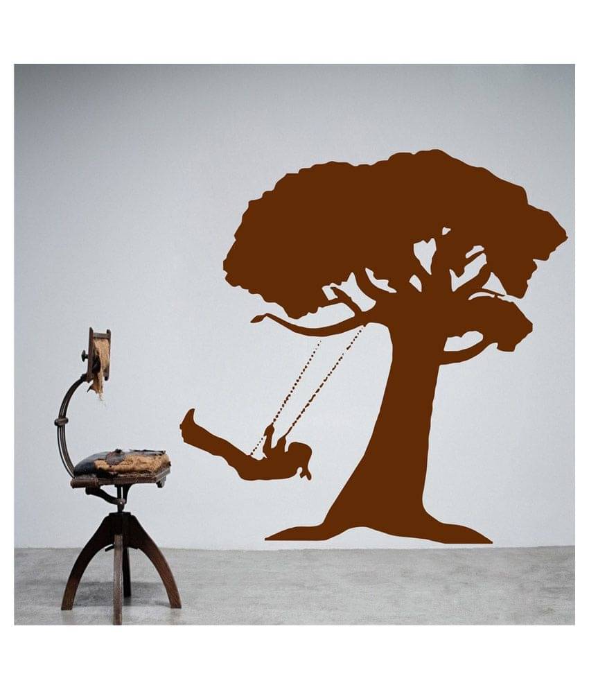     			Decor Villa Children with Tree PVC Wall Stickers