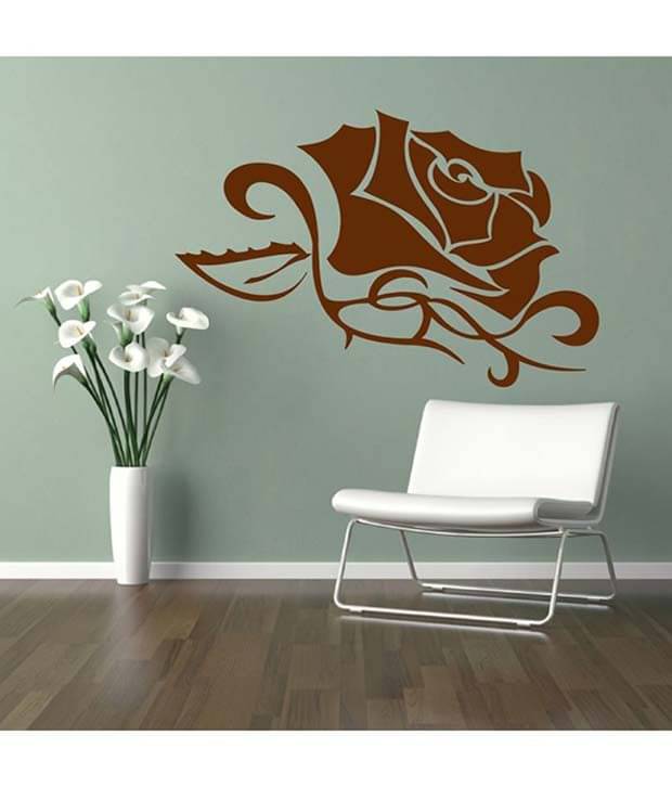     			Decor Villa Rose PVC Wall Stickers
