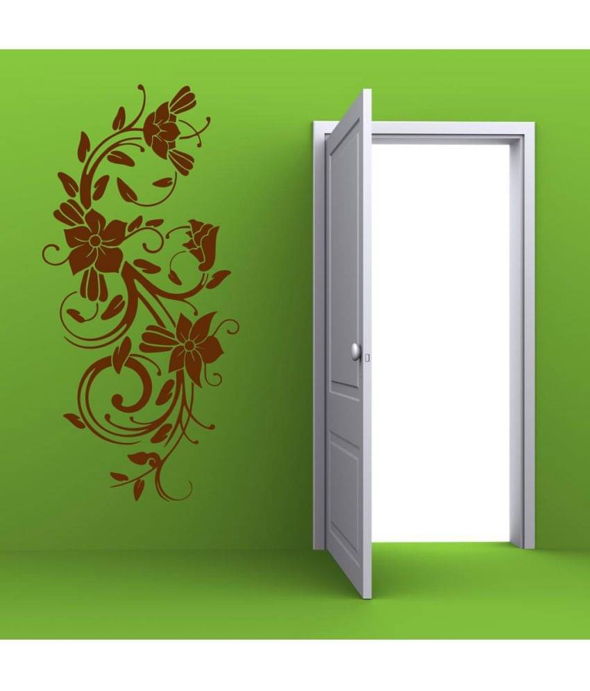     			Decor Villa Beautiful Flower PVC Wall Stickers